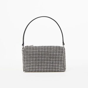 ALEXANDER WANG HEIRESS RHINESTONE POUCH SILVER