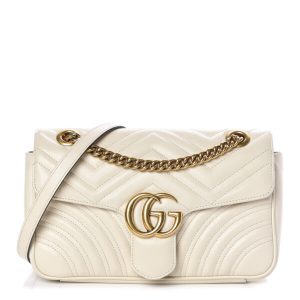 GUCCI MARMONT FLAP BAG WHITE REPLICA