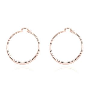 2″ FLAT HOOP EARRINGS IN 18K ROSE GOLD PLATED REPLICA