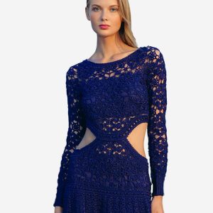 ALNICH NIGHT DRESS NAVY REPLICA