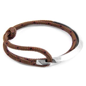 BROWN HOVE SILVER AND ROPE BRACELET REPLICA