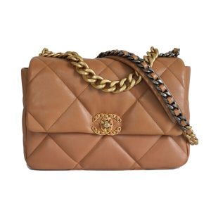 CHANEL 19 BROWN FLAP BAG REPLICA