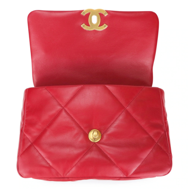 CHANEL 19 RED FLAP BAG