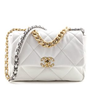 CHANEL 19 WHITE FLAP BAG REPLICA