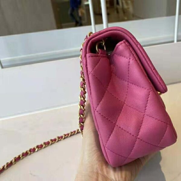 CHANEL WOMEN MINI FLAP BAG CORAL REPLICA