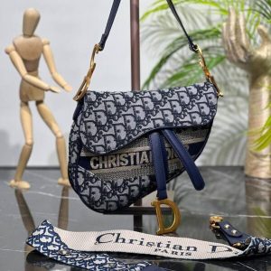 CHRISTIAN DIOR SADDLE BAG CANVAS REPLICA