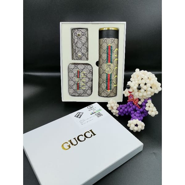 GUCCI 3IN1 CARD HOLDER KEY HOLDER SMART LED TEMPERATURE DISPLAY THERMOS