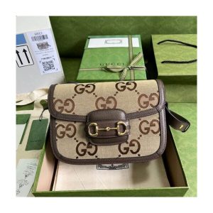 GUCCI HORSEBIT 1955 SHOULDER BAG WITH JUMBO GG REPLICA