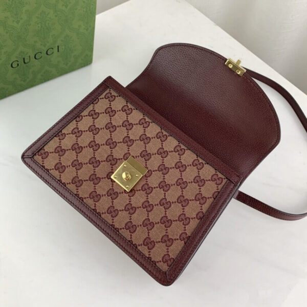 GUCCI OPHIDIA SMALL TOP HANDLE BURGUNDY REPLICA