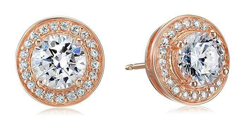 HALO STUD EARRINGS WITH CRYSTALS WITH FREE GIFT BOX REPLICA