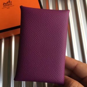 Hermes Anemone Epsom Calvi Card Holder Replica