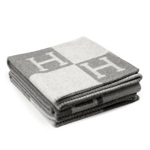 Hermes Avalon Blanket In Grey Wool and Cashmere Replica