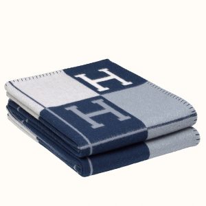 Hermes Blue Avalon III Throw Blanket Replica