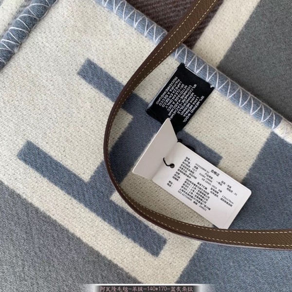 Hermes Ecru Gris Avalon Vibration Throw Blanket Replica