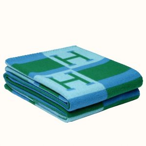 Hermes Emeraude Avalon Bayadere Throw Blanket Replica