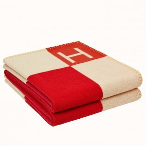 Hermes Geranium Avalon Vibration Throw Blanket Replica