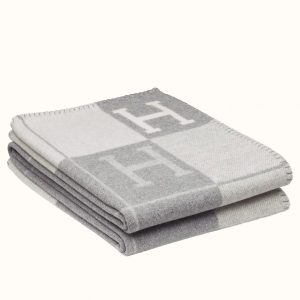 Hermes Grey Avalon III Throw Blanket Replica