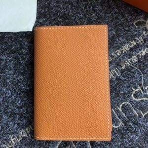 Hermes MC² Euclide Card Holder In Gold Epsom Leather Replica