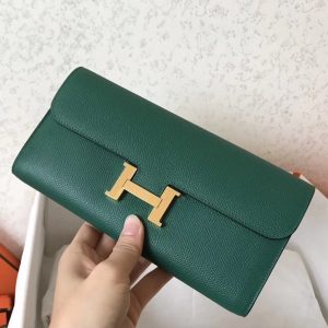 Hermes Malachite Epsom Constance Long Wallet Replica