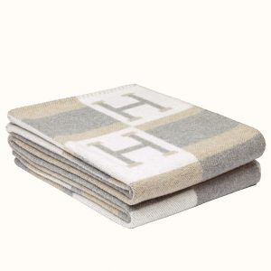 Hermes Nature Avalon Bayadere Throw Blanket Replica