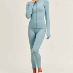 KIMBERLY C RIBBED FULL ZIP JACKET AND LEGGING SET REPLICA