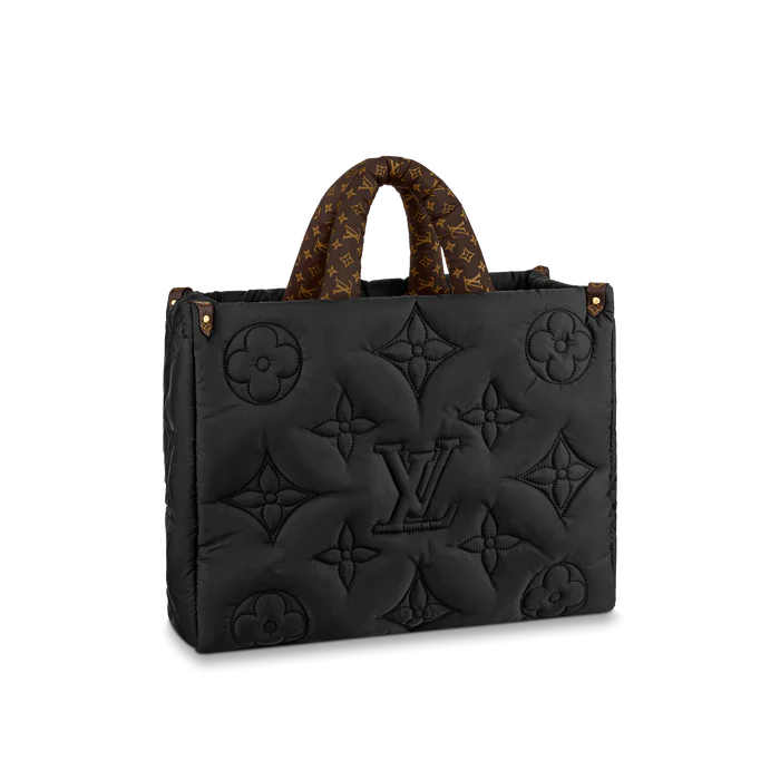 Brand New Limited Edition Louis Vuitton Fashioned from Econyl regenerated nylon, this OnTheGO GM tote bag is a testament to Louis Vuitton’s Eco Design mindset. The Econyl is embroidered with the Monogram pattern for a padded, sporty-chic feel.