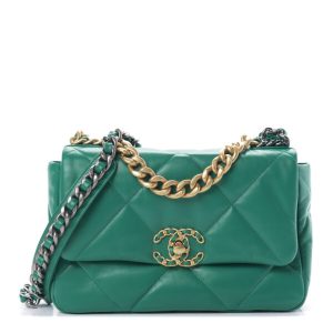 CHANEL 19 GREEN FLAP BAG REPLICA