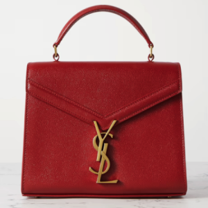 SAINT LAURENT CASSANDRA TOP HANDLE BAG MAROON REPLICA