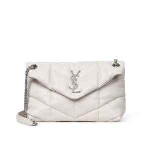 SAINT LAURENT LOULOU PUFFER SHOULDER BAG WHITE REPLICA