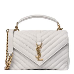 SAINT LAURENT MATELASSE CHEVRON BAG WHITE REPLICA