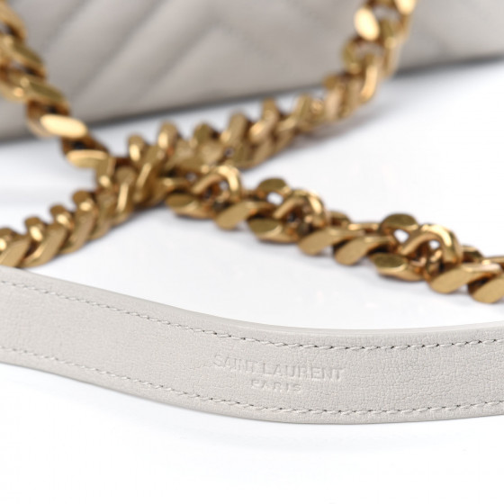 SAINT LAURENT MATELASSE CHEVRON BAG WHITE REPLICA