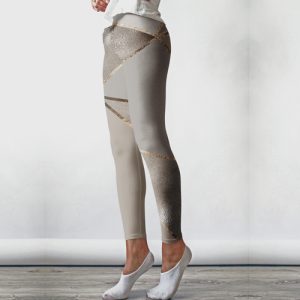 SEAMLESS METALLIC GEOMETRY LEGGINGS REPLICA