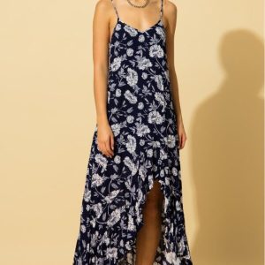 SIDE SLIT PRINTED MAXI DRESS REPLICA