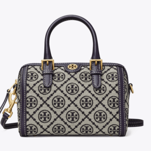 TORY BURCH MONOGRAM JACQUARD MINI BARREL BLUE