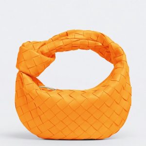 Bottega Veneta BV Jodie Mini Bag In Orange Intrecciato Lambskin Replica