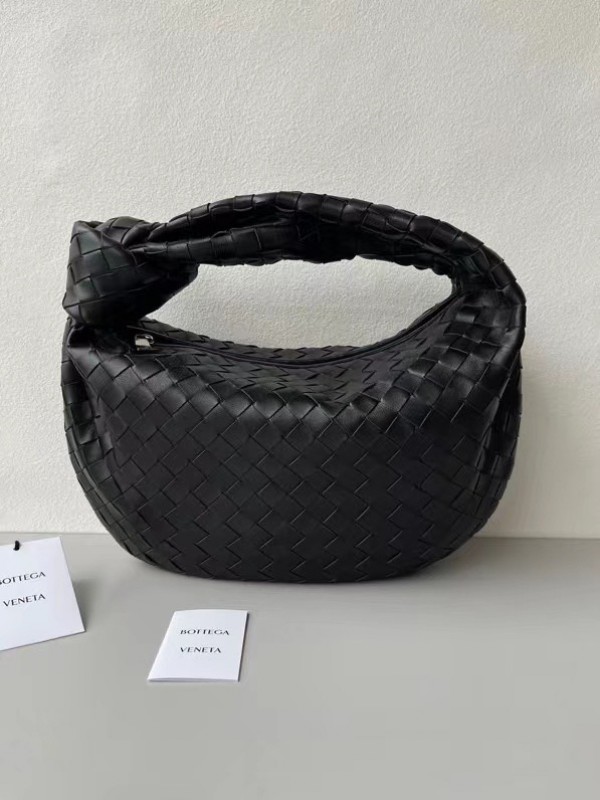 Bottega Veneta BV Jodie Teen Bag In Black Intrecciato Leather Replica