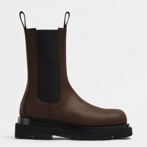 Bottega Veneta BV Lug Chelsea Boots In Brown Calfskin Replica