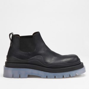 Bottega Veneta BV Tire Ankle Boots with Transparent Sole Replica