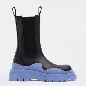 Bottega Veneta BV Tire Chelsea Boots with Blue Outsole Replica