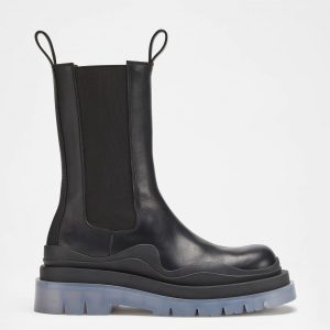 Bottega Veneta BV Tire Chelsea Boots with Transparent Sole Replica