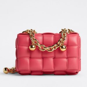 Bottega Veneta Chain Cassette Bag In Lollipop Lambskin Replica