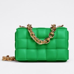 Bottega Veneta Chain Cassette Bag In Parakeet Lambskin Replica