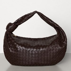 Bottega Veneta Large BV Jodie Bag In Fondente Woven Leather Replica