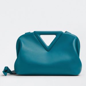 Bottega Veneta Medium Point Top Handle Bag In Mallard Leather Replica