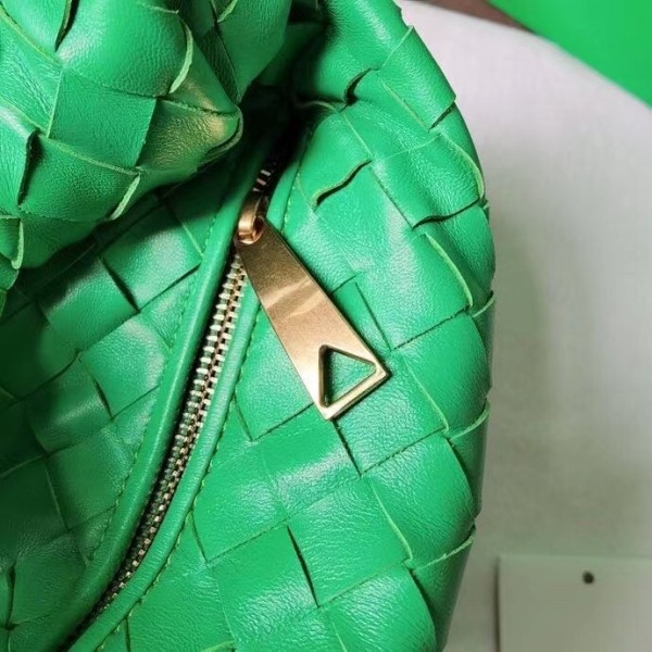 Bottega Veneta Mini BV Jodie Bag In Green Woven Leather Replica