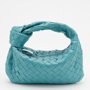 Bottega Veneta Mini BV Jodie Bag In Green Water Woven Leather Replica