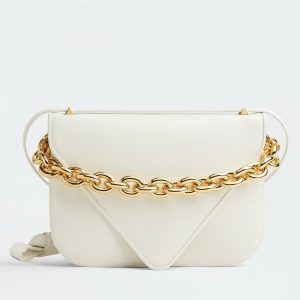 Bottega Veneta Mount Medium Envelope Bag In White Calfskin Replica