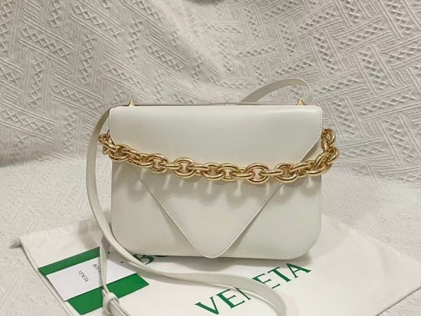 Bottega Veneta Mount Medium Envelope Bag In White Calfskin Replica