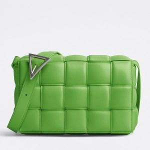 Bottega Veneta Padded Cassette Bag In Acid Green Lambskin Replica