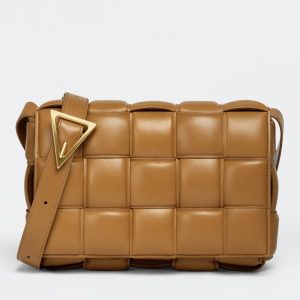 Bottega Veneta Padded Cassette Bag In Caramel Lambskin Replica